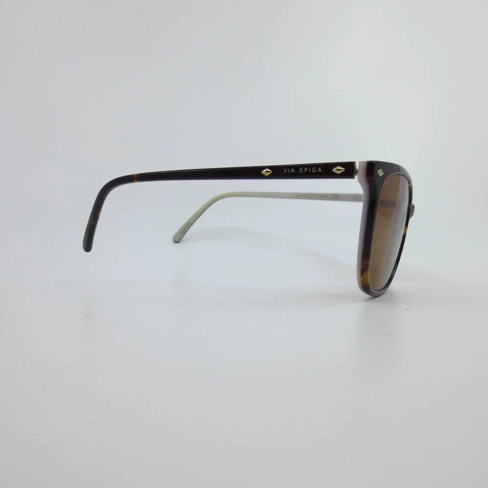 Via Spiga 350-S Sunglasses Tortoise Shell Square Gold Accents 550 Zyloware 135mm